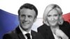 Candidatții la alegerile prezidențiale din Franța Emmanuel Macron și Marine Le Pen (colaj)