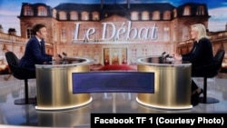 Емануел Макрон и Марин Ле Пен на ТВ дуел пред вториот круиг претседателски избори во Франција