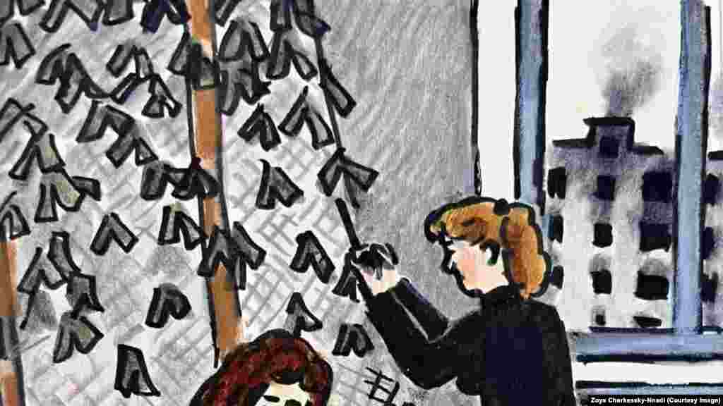 Ukraine -- Drawings by Zoya Cherkassky, The past and now