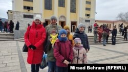 Izbjeglice iz Ukrajine u Međugorju, u Bosni Hercegovini, 9. marta 2022. 