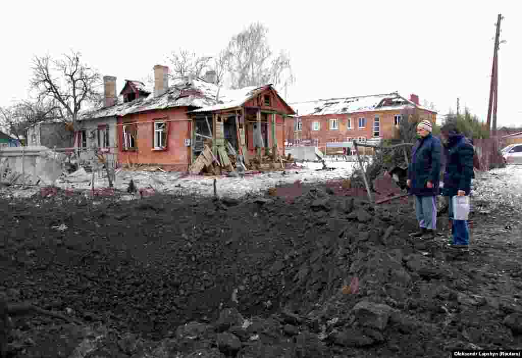 Харьков облысындағы бомба түскен жер. 6 наурыз 2022 жыл.