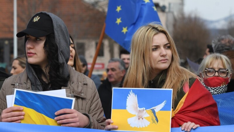 Skupovi podrške Ukrajini u Crnoj Gori, jedan skup posvećen Putinu