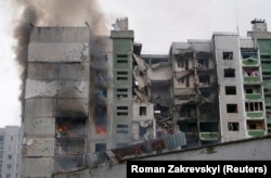 Жилой дом в Чернигове, разрушенный в результате обстрела российскими войсками 3 марта 2022 года