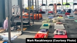 The Differ fitness gym has been transformed into a shelter for families fleeing Russia's invasion of Ukraine. (Photo: Mark Raczkiewycz)
