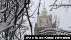 RUSSIA - A view of the Russian Foreign Ministry building in Moscow.