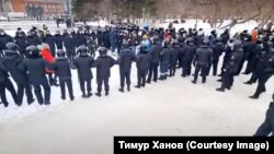 Акция протеста в Новосибирске 6 марта (архивное фото))