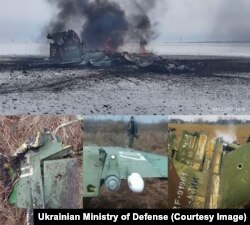 تصاویر لاشه چهار فروند سوخو-۲۵ نیروی هوایی روسیه ساقط‌شده توسط نیروی هوایی و زمینی اوکراین