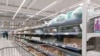 Пустые полки в гипермаркете «Метро» в Симферополе, 7 марта 2022 года