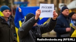 Ілюстраційне фото: протест проти російської окупації в захопленому Генічеську, Херсонська область