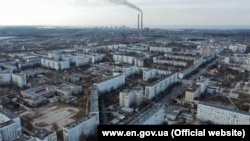 Панорама міста Енергодар, травень 2022 року, ілюстративне фото