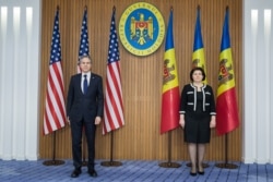 Antony Blinken și Natalia Gavrilița, Chișinău, 6 martie 2022.