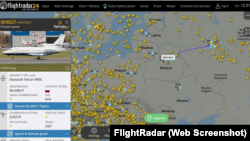 Данные с сайта мониторинга воздушных судов FlightRadar