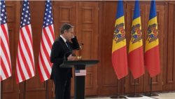 Secretarul de stat american Antony Blinken la Chișinău, 6 martie 2022.