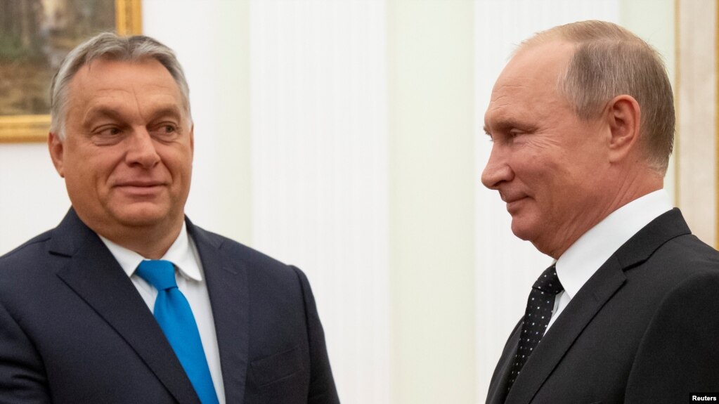 Премьер-министр Венгрии Виктор Орбан и Владимир Путин, архив