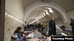 В киевском метро, март 2022 года