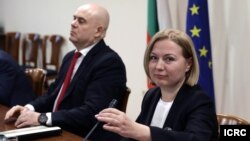 Главният прокурор Иван Гешев и министърката на правосъдието Надежда Йорданова във ВСС