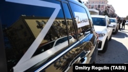 A column of vehicles paraded through the streets of Volgograd on March 6 to express support for the invasion of Ukraine. Some of the cars displayed the letter Z, which is used as an unofficial symbol of the Russian troops fighting in the war.