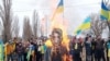 Акция протеста в Мелитополе, 7 марта 2022 года