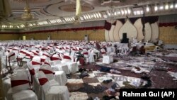 ارشیف، د کابل په ارانوس هوټل کې د دیني عالمانو په غونډه کې د چاودنې د ځای یو انځور