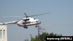 File photo of a helicopter flight in Ukraine.