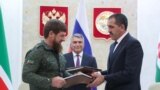 Рамзан Кадыров и Юнус-Бек Евкуров подписывают соглашение о переделе границ, Магас, 26.09.18
