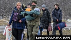 Ukraina bilen Polşanyň arasyndaky Medyka geçelgesi. 9-njy mart, 2022. 