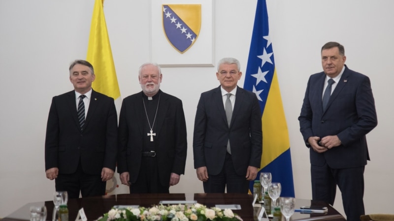 Izaslanik pape Franje sa članovima Predsjedništva BiH 
