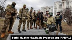 Навчання учасників територіальної оборони у Києві, 9 березня 2022 року