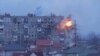 Blocuri bombardate în Mariupol.