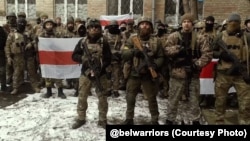 Belarusian volunteers in Ukraine. Aside from the roughly 200 Belarusians currently fighting in Ukraine, hundreds more are said to be undergoing military training in Poland.