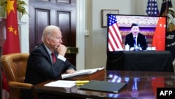 دیدار تصویری جو بایدن، رئیس جمهوری آمریکا با همتای چینی خود در ماه‌های گذشته