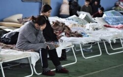 Refugiații ucraineni cazați la Sala Polivalentă din Chișinău, 8 martie 2022