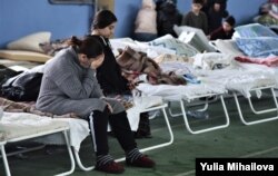 Refugiații ucraineni cazați la Sala Polivalentă din Chișinău, 8 martie 2022