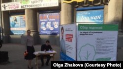 Инициативная группа жителей Иркутска собирает подписи за прекращение вырубки и экспорт леса. На фото Ольга Жакова