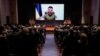 Ukrainian President Volodymyr Zelenskiy delivers a video address to members of the U.S. Congress in Washington on March 16. 