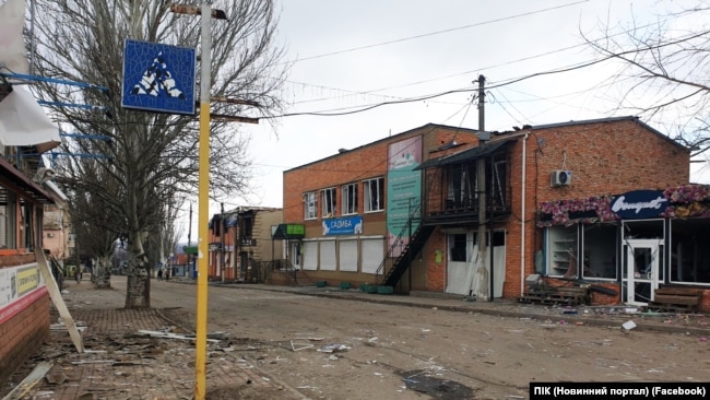 Місто Пологи Запорізької області після обстрілів на початку окупації