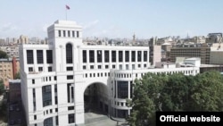 The Armenian Foreign Ministry building in Yerevan