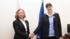 Българският министър на правосъдието Надежда Йорданова и европейският главен прокурор Лаура Кьовеши