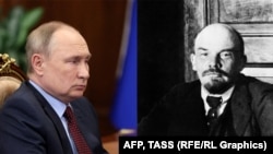 Kombo foto : Vladimir Putin i Vladimir Iljič Lenjin