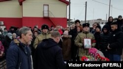 Funeral of the deceased military in Ukraine. Karelia