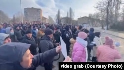 Жители Мелитополя протестуют против оккупации российскими войсками города