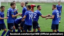 Игроки футбольного клуба «Таврия» (Симферополь), который переехал на материковую Украину после аннексии Крыма, сентябрь 2021 года