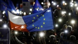 Една от полските демонстрации в защита на членството в ЕС.