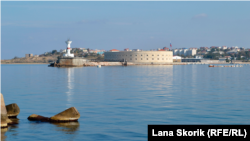 Южный причал в Севастопольской бухте, 13 октября 2021 года