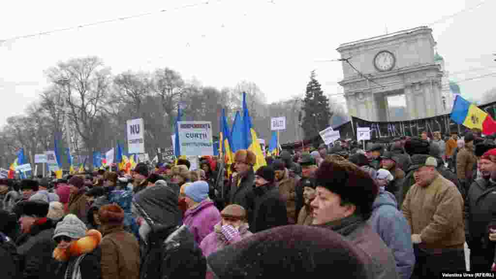 Moldova, Antigovernmental protest in Chisinau organized by the Committee for Defending the Constitution and Democracy, 12.02.2012