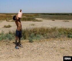 نمایی از خشکیدگی هورالعظیم در خوزستان، تیر ۱۴۰۰