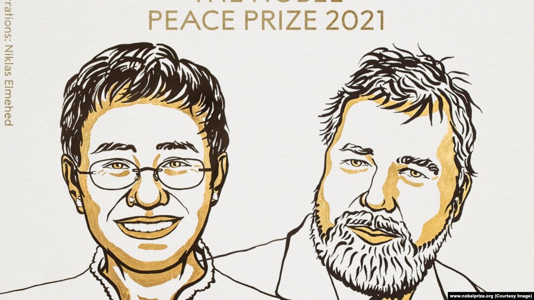 Premiul Nobel pentru Pace a fost atribuit pentru Maria Ressa din Filipine şi Dmitri Muratov din Rusia, doi jurnaliști care se opun regimurilor autoritare în care trăiesc