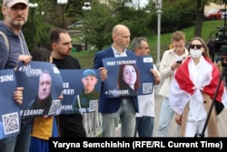 Акція на підтримку білоруських правозахисників у Києві. Фото: Ярина Семчишин