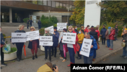 Protest oboljelih od reumatskih bolesti u Sarajevu, 12. oktobar 2021. 