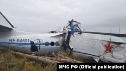 Wreckage of the twin-engine L-410, which crashed near the city of Menzelinsk on October 10. 